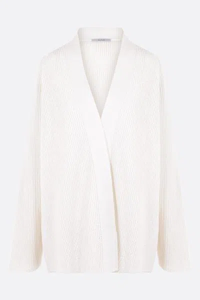 Dusan open-front long-sleeve knitted cardigan - White