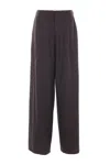 Dušan Pleated Elasticated-waist Straight Trousers In Black