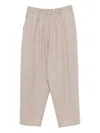 Dušan Elastic-waist Trousers In Neutral