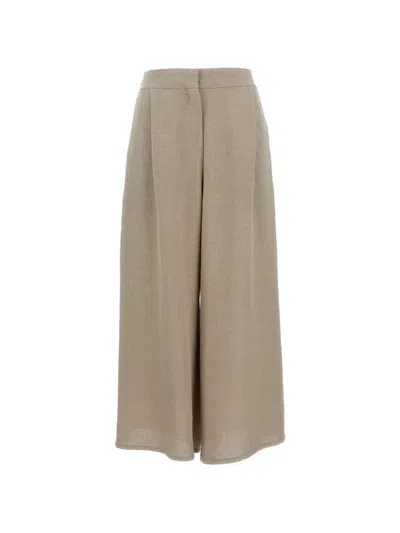 Dušan Elasticated Palazzo Pants In Neutral
