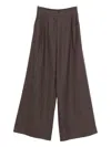 Dušan Elasticated Wool Trousers In Brown