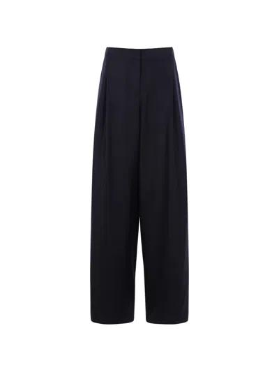 Dušan Elasticated-waist Palazzo Pants In Black