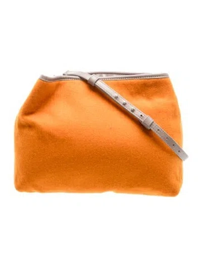 Pre-owned Dušan Felt Shoulder Bag In Brown