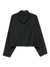 Dušan Funnel-neck Boxy Top In Black