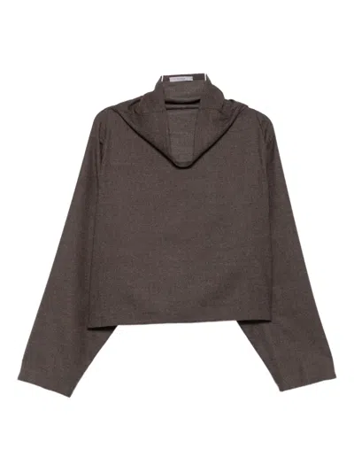 Dušan Funnel-neck Top In Brown