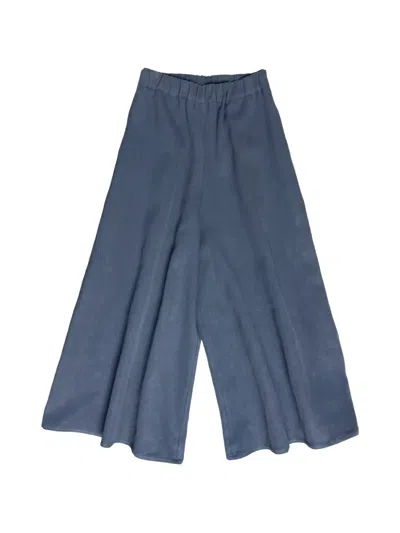 Dušan Gaucho Elasticated-waist Cropped Trousers In Blue