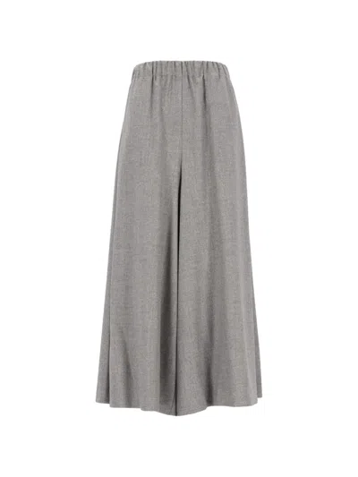 Dušan Gaucho Flannel Trousers In Gray