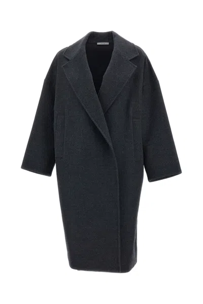 Dušan Grey Unlined Dropped Shoulder Oversized Wool Coat