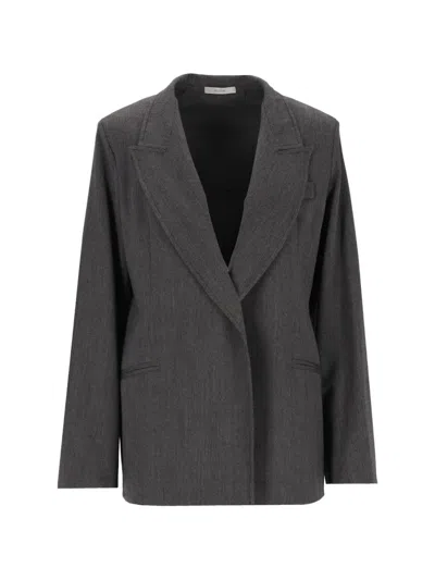 Dušan Herringbone Blazer In Gray