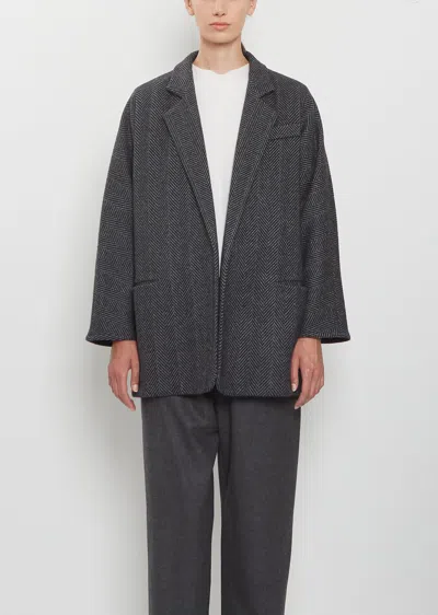 Dušan Herringbone Cashmere Blazer In Charcoal