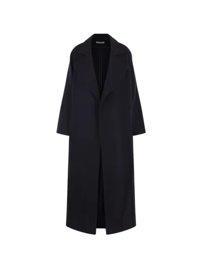Dušan Herringbone Cashmere Coat In Blue