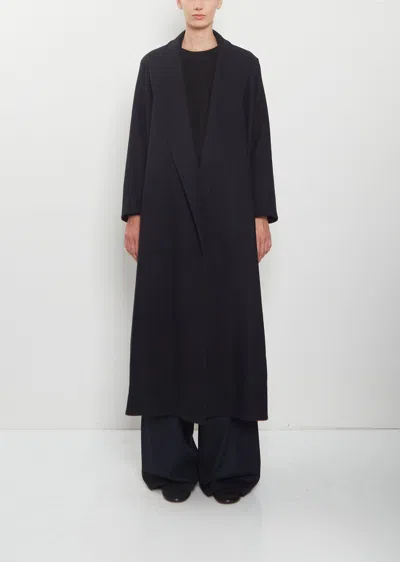 Dušan Herringbone Cashmere Long Coat In Midnight