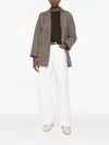 Dušan Herringbone-pattern Notch-lapel Jacket In Brown