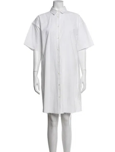 Pre-owned Dušan Knee-length Dress In White