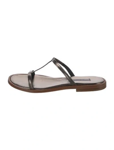 Pre-owned Dušan Leather Sandals In Brown