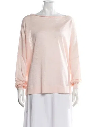 Pre-owned Dušan Linen Bateau Neckline Sweater In Pink