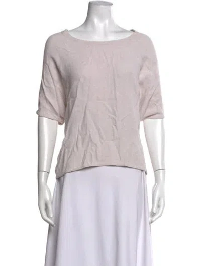 Pre-owned Dušan Linen Bateau Neckline Top In Neutrals
