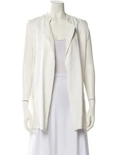 Pre-owned Dušan Linen Blazer In White