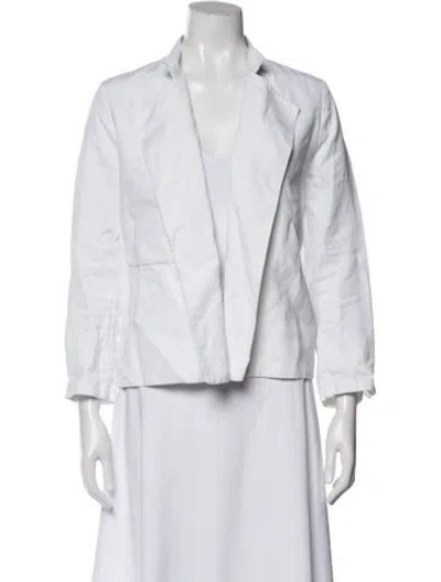 Pre-owned Dušan Linen Blazer In White