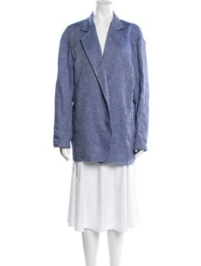 Pre-owned Dušan Linen Jacket In Blue