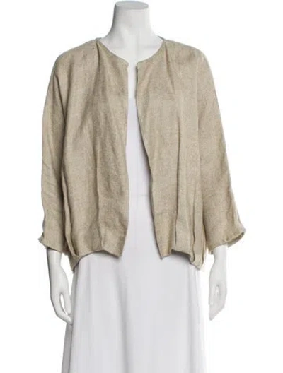 Pre-owned Dušan Linen Jacket In Neutral