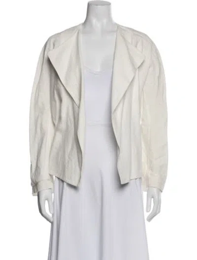 Pre-owned Dušan Linen Jacket In Neutral