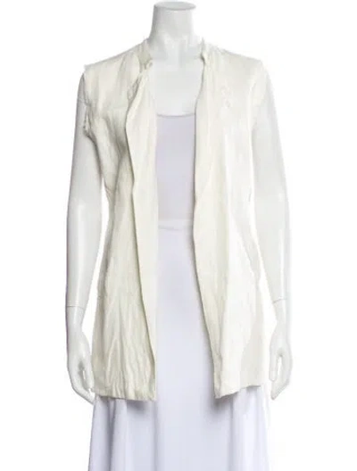 Pre-owned Dušan Linen Jacket In White