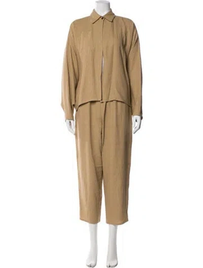 Pre-owned Dušan Linen Pant Set In Neutrals