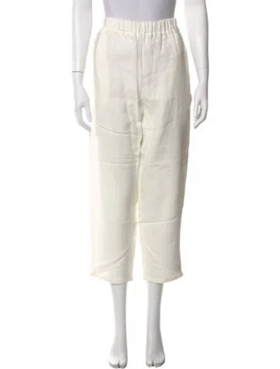 Pre-owned Dušan Linen Straight Leg Pants In Neutral