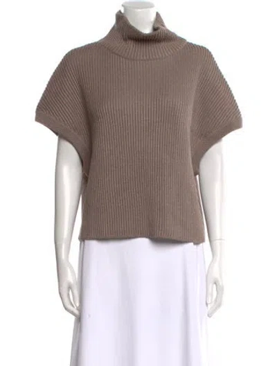 Pre-owned Dušan Linen Turtleneck Sweater In Neutral