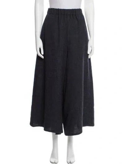 Pre-owned Dušan Linen Wide Leg Pants In Gray
