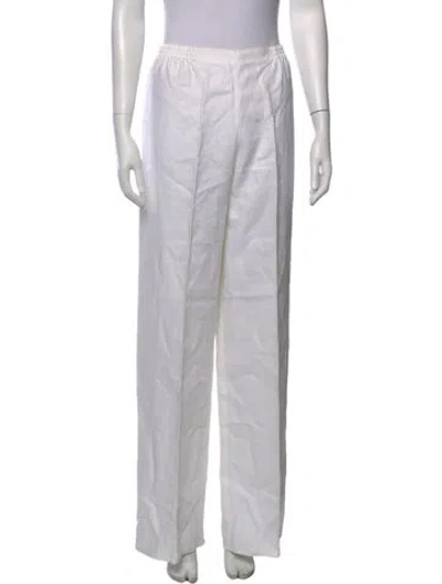 Pre-owned Dušan Linen Wide Leg Pants In Grey
