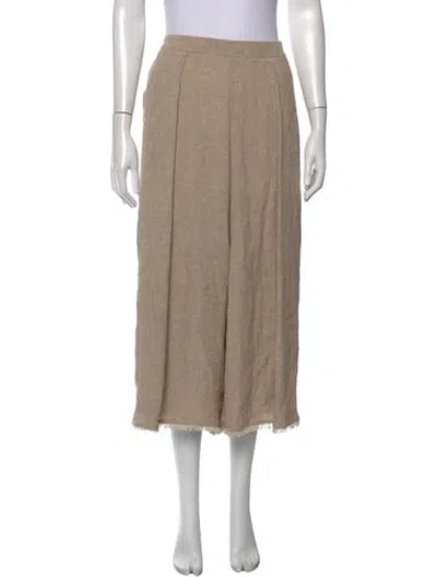 Pre-owned Dušan Linen Wide Leg Pants In Neutrals