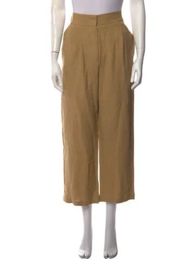 Pre-owned Dušan Linen Wide Leg Pants In Neutrals