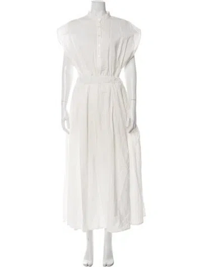 Pre-owned Dušan Long Dress In Neutral