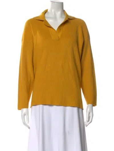 Pre-owned Dušan Long Sleeve Top In Yellow