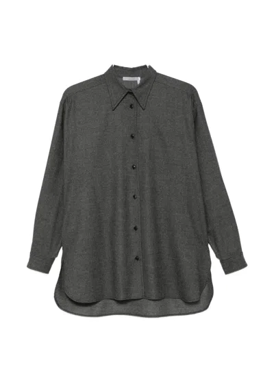 Dušan Long-sleeve Button-down Shirt In Gray