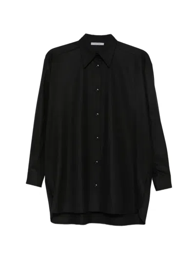 Dušan Long-sleeve Buttoned Shirt In Black
