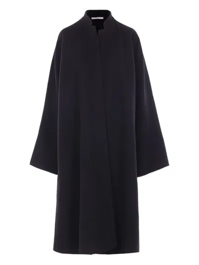 Dušan Mandarin-collar Wool Coat In Black