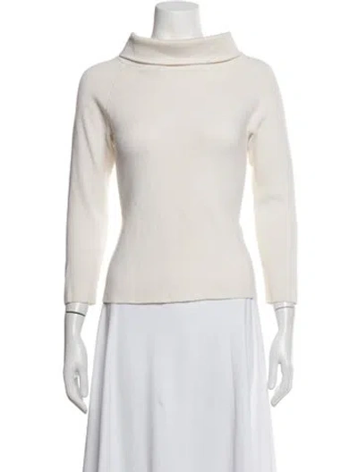 Pre-owned Dušan Mock Neck Sweater In Neutrals