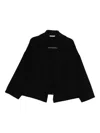 Dušan Notched-lapel Raw-edge Jacket In Black