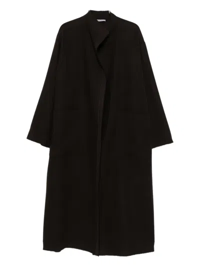 Dušan Open-front Coat In Brown