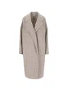 Dušan Oversized Herringbone Coat In Gray