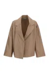 Dušan Oversized Open-front Cotton Jacket In Brown