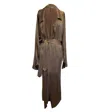 DUŠAN OVERSIZED TRENCH COAT IN ANTIQUE GOLD
