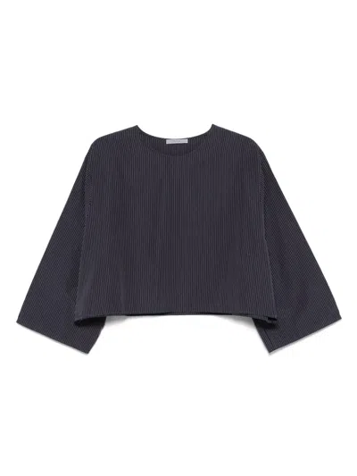 Dušan Pinstriped Top In Blue