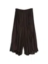 Dušan Pleated Cropped Trousers In Brown
