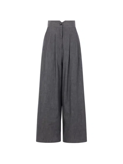 Dušan Pleated-detail Trousers In Gray
