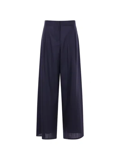 Dušan Pleated Palazzo Pants In Burgundy