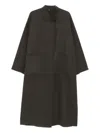 Dušan Pocket Raw-edge Coat In Gray